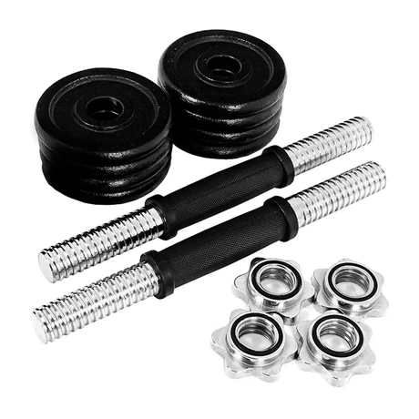 Set Pesas 20kg Mancuernas De Metal + Discos + Maletín