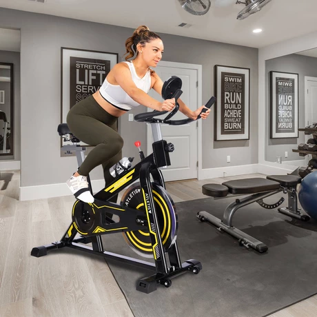 Bicicleta Spinning Pro II con Monitor LCD Volante de Inercia 6 Kg Negro