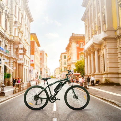 Bicicleta Eléctrica Aro 27.5” 7 Velocidades Negro