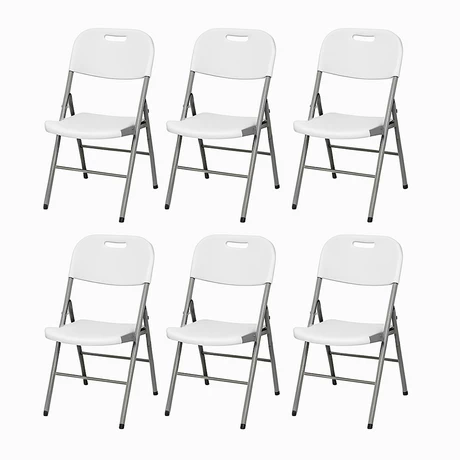 Pack 6 Silla Plegable Portátil Blanca