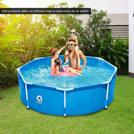 Piscina Estructural 4.383 Litros 76x300 cm Celeste