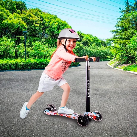 Scooter Ajustable Light Wheels Go Fun Blanco