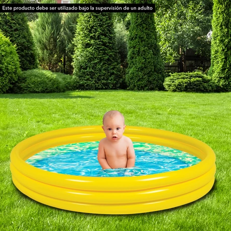 Piscina Infantil Redonda 300 Litros 25x155 cm Amarillo