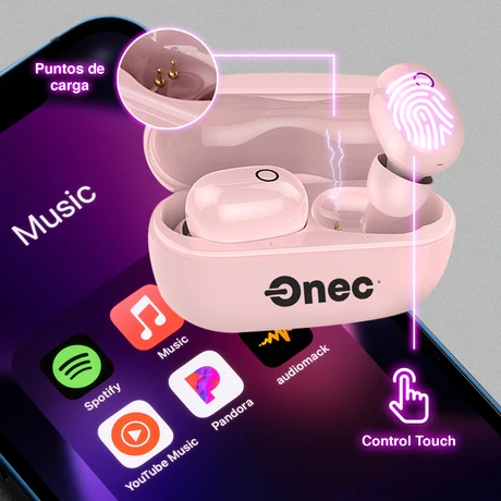 Audífonos Earbuds Reisen Lite Travel In-ear Rosa