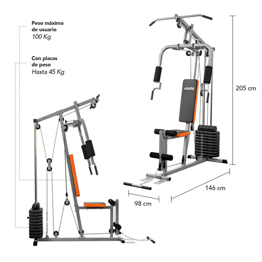 Home Gym Multifuncional Atletis TF-3000 Gris