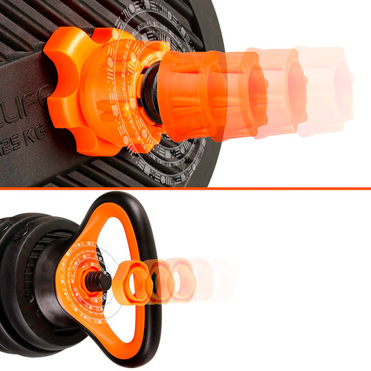 Set de Pesas Ajustable 20 Kg Kettlebells Negro