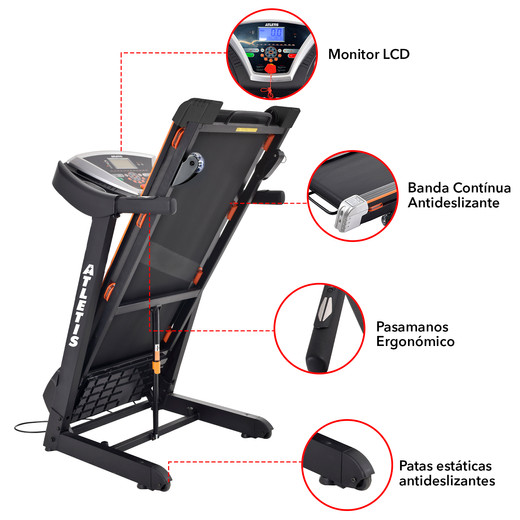 Trotadora Eléctrica Ultra X700 Atletis Incl Automática Bluetooth 5´Lcd