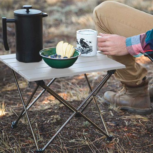 Mesa de Camping Plegable Portátil Gris