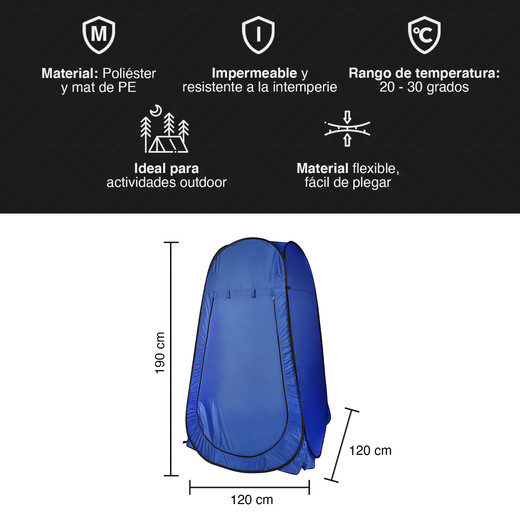 Vestidor de Camping Azul