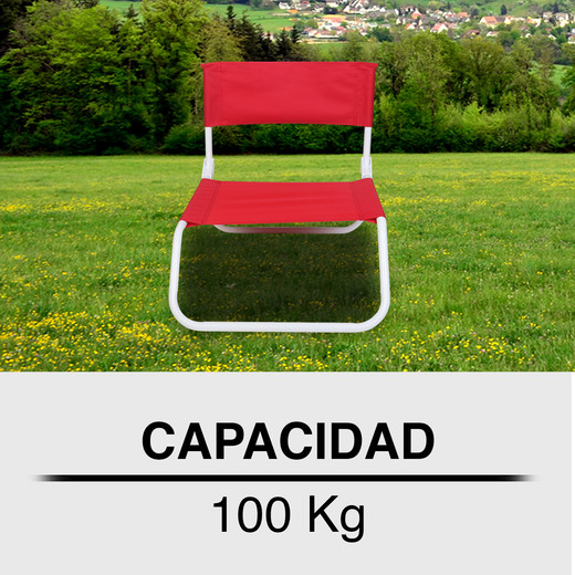Silla de Descanso Plegable Rojo