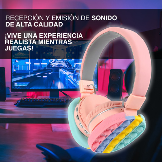 Audífonos Headphones 806E Rosado