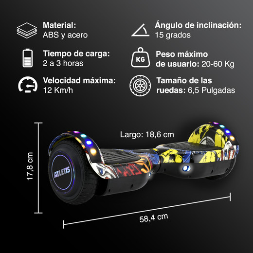 Hoverboard Bluetooth Luces 6,5