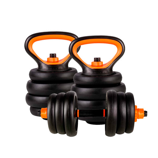 Set de Pesas Ajustable 20 Kg Kettlebells Negro