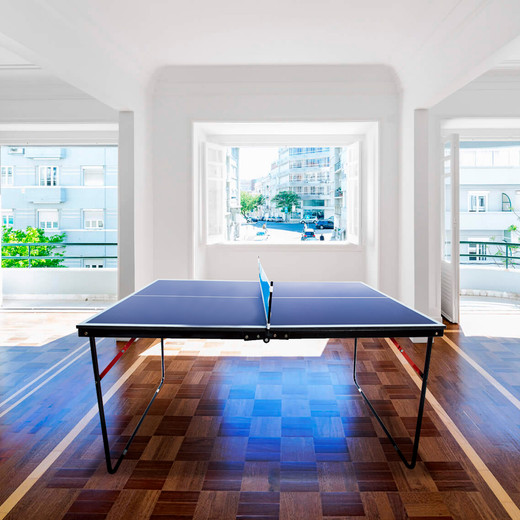 Mini Mesa de Ping Pong Portátil Azul