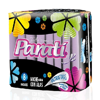 Para Ti Toalla Nocturna Ultra Fina Tela Suave con Alas 8 unidades