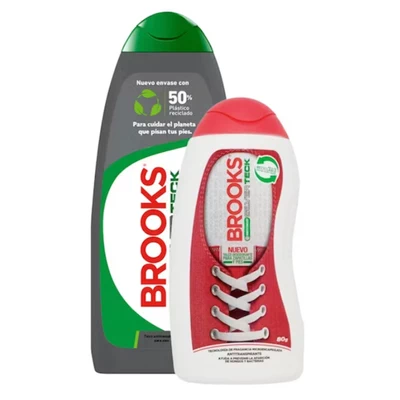 Brooks Pack Talco Pies Silver Tech 120 g + Talco Zapatilla 80 g