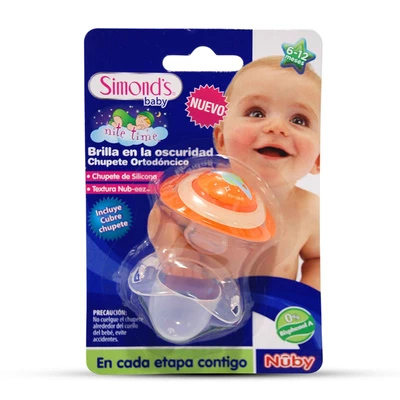 Simonds Chupete Ortodóncico Brilla en la Oscuridad 6-12 meses