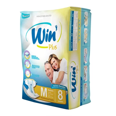 Win Plus Pañal Adulto Talla M 8 Unidades