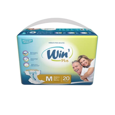 Win Plus Pañal Adulto Talla M 20 Unidades
