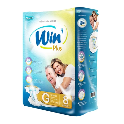 Win Plus Pañal Adulto Talla G 8 Unidades