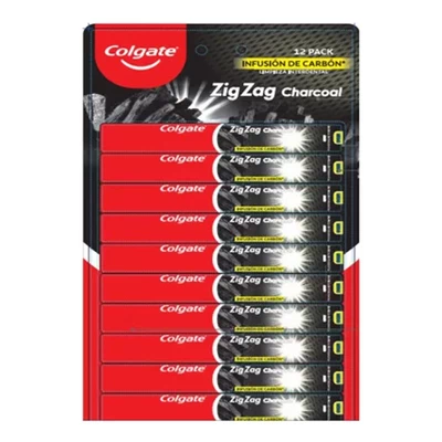 Colgate Pack Cepillo Zig Zag Charcoal 12 Unidades