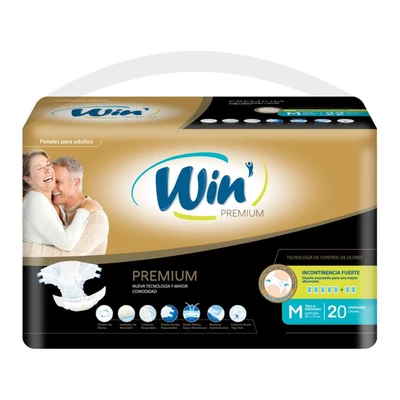 Win Premium Pañal Adulto Talla M 20 Unidades