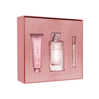Etienne Pack Rose Eau de Parfum 100 ml + Mini 10 ml + Crema de Manos