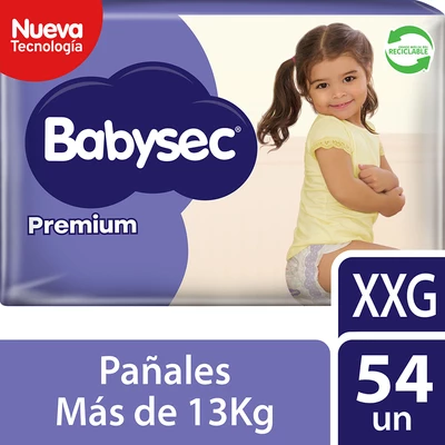 Babysec Premium Pañales Talla XXG 54 Unidades