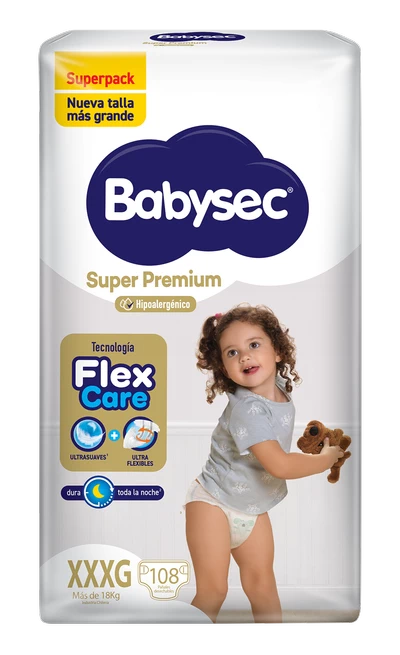 Babysec Pañal Super Premium Talla XXXG 108 unidades