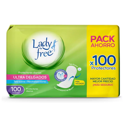 Lady Free Protector Diario Ultra Delgado 100 unidades