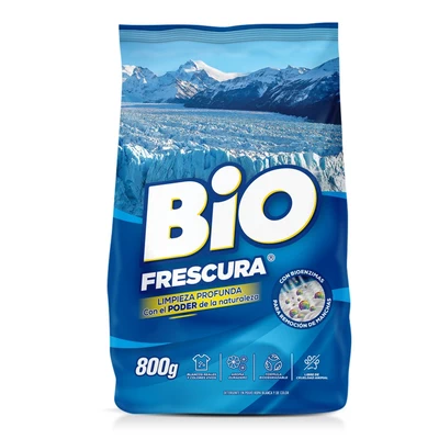 Bio Frescura Detergente en Polvo Campos de Hielo 800 Gramos