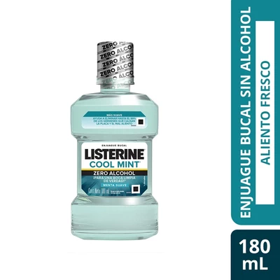 Listerine Enjuague Bucal Cool Mint Zero Alcohol 180 ml