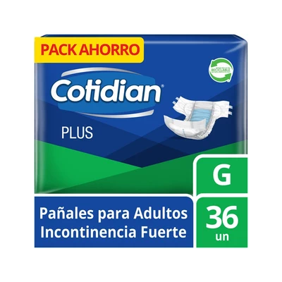 Cotidian Plus Pañal Adulto Talla G 36 Unidades