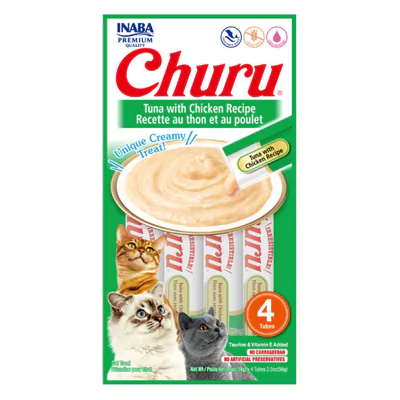 Churu para Gatos Sabor Atún y Pollo 4 Unidades