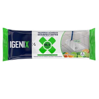 Igenix Traperos Desinfectantes Pisos Aroma Naranja Citrus 8 Unidades