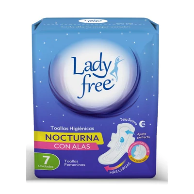 Lady Free Toalla Higiénica Nocturna 7 unidades
