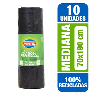 Virutex Bolsas de Basura Biorollo 70x90 cm 10 Unidades