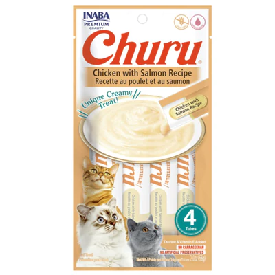 Churu para Gatos Sabor Pollo y Salmón 4 Unidades