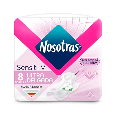 Nosotras Toalla Sensitive Dia 8 Unidades