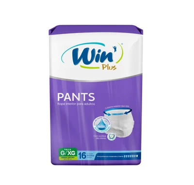 Win Plus Pants Adulto Talla G 16 Unidades