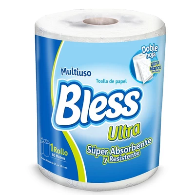 Bless Toalla de Papel Doble Hoja 80 Metros