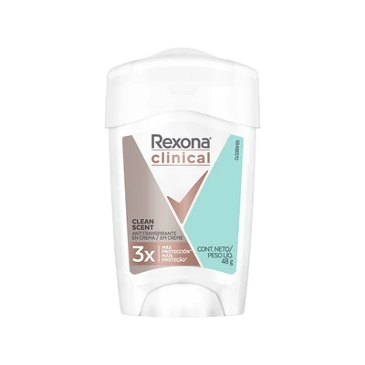 Rexona Desodorante Clinical Mujer Clean Scent 48gr