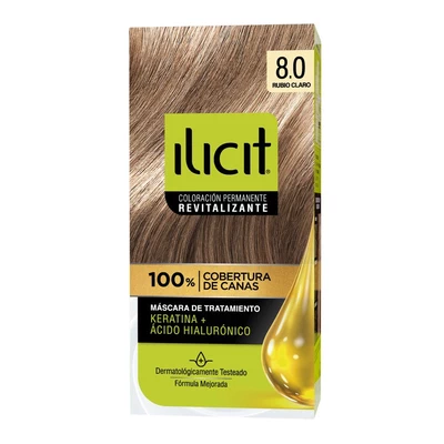 Ilicit Tintura Permanente 8/0 Rubio Claro