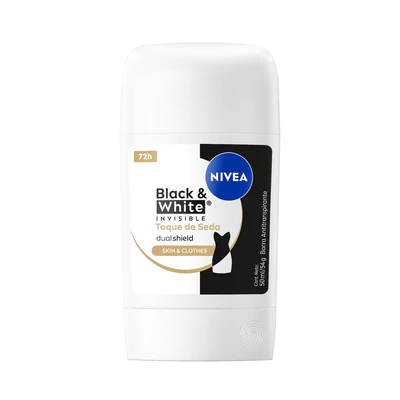 Nivea Black & White Toque de Seda Antitranspirante Barra 50 g