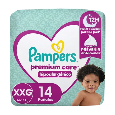 Pampers Pañal Bebe Premium Care Talla XXG 14 Unidades