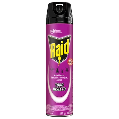 Raid Mata Todo Insecto Aerosol 360 cc
