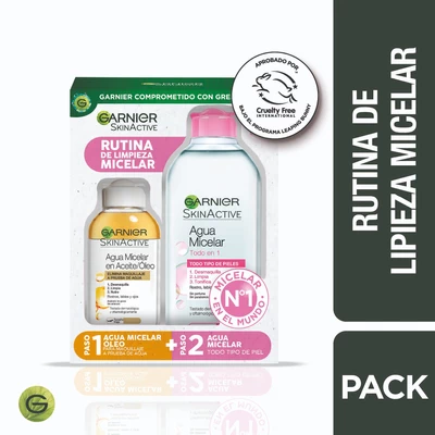 Garnier Pack A. Micelar Rosa 400 ml+Mini Oleo 100 ml