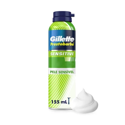 Gillette Espuma de Afeitar Sensitive para Piel Sensible 150 g
