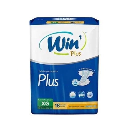Win Plus Pañal Adulto Talla XG 18 unidades