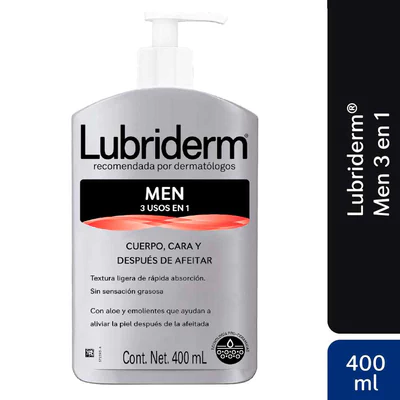 Lubriderm Crema Corporal Men Hidratación Intensa 400 ml